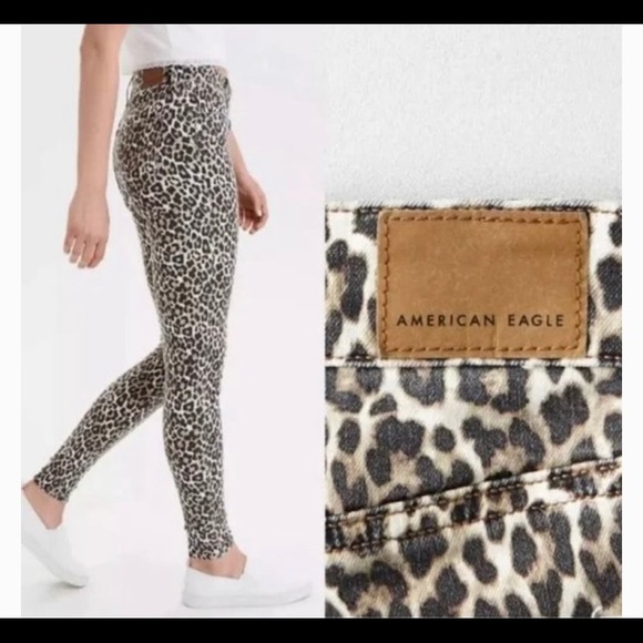 American eagle cheetah print jeggings - Picture 1 of 4
